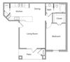 1BR 1BA (824 SF)